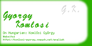 gyorgy komlosi business card